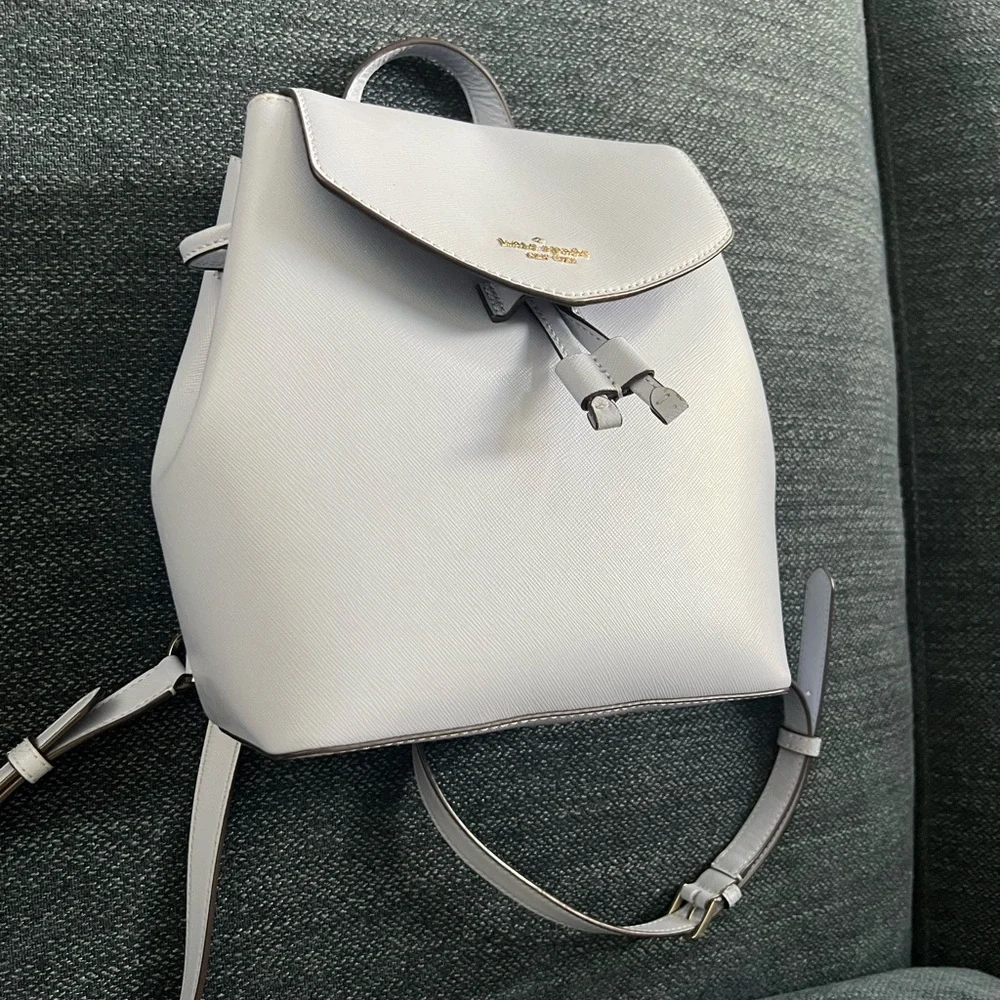 kate spade White Leather Backpack